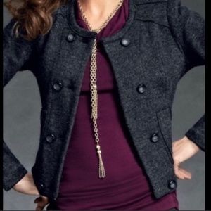 CAbi Style# 184 My Fair Jacket, wool, dark grey, large